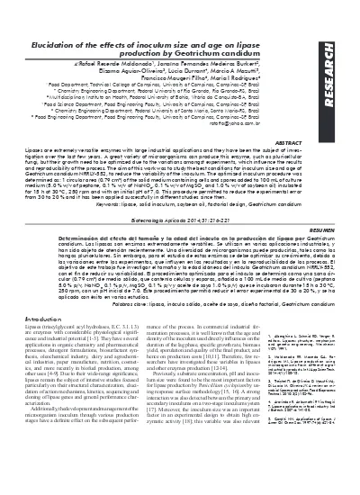 Determinacin Del Efecto Del Tamao Y La Edad Del Inculo En La Produccin