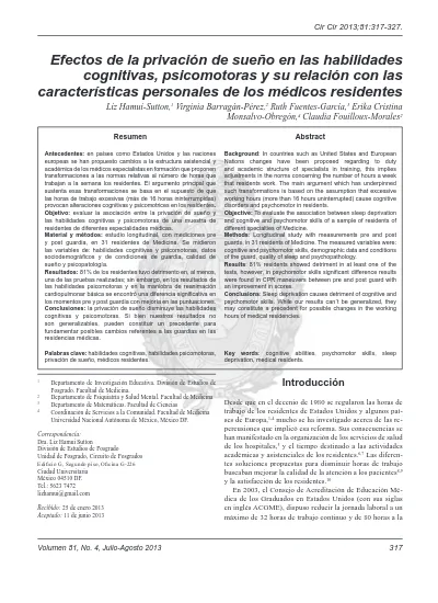 Efectos De La Privacin De Sueo En Las Habilidades Cognitivas