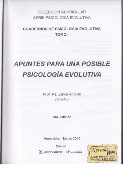 Amor N David Apuntes Para Una Posible Psicologia Evolutiva Pdf