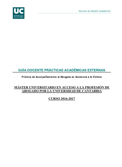 GUÍA DOCENTE PRÁCTICAS ACADÉMICAS EXTERNAS MÁSTER UNIVERSITARIO EN