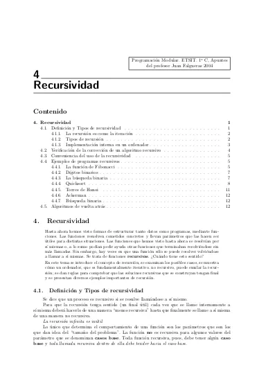 Recursividad Contenido Recursividad Definici N Y Tipos De