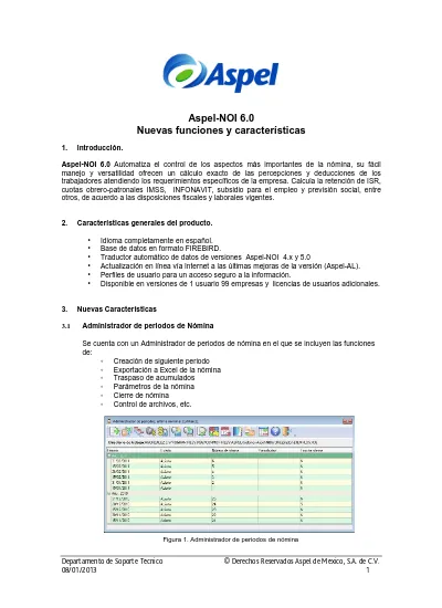 Aspel Noi Nuevas Funciones Y Caracter Sticas