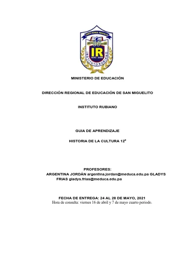 MINISTERIO DE EDUCACIÓN DIRECCIÓN REGIONAL DE EDUCACIÓN DE SAN