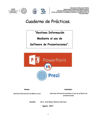 Cuadernillo De Gestiona Informacion Mediante El Uso De Software De