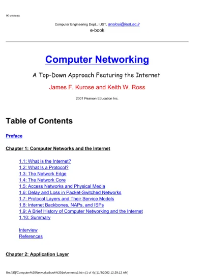 E Book Computer Networking A Top Down Approach Featuring The Internet