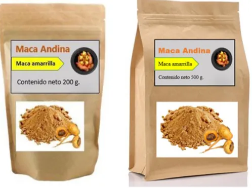 Ilustración 9. Modelo del empaque de Maca Andina 