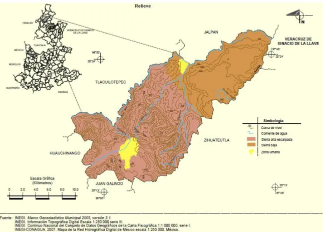 Mapa 3.3. Relieve del municipio 
