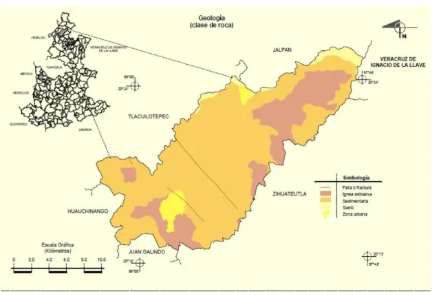 Mapa 3.4. Geología de Xicotepec 