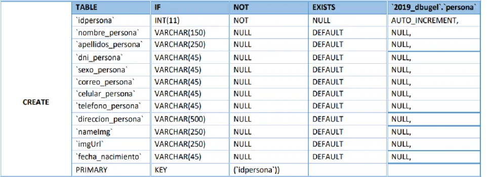 Tabla 12.Base de Datos Adjudicación- Tabla Persona 
