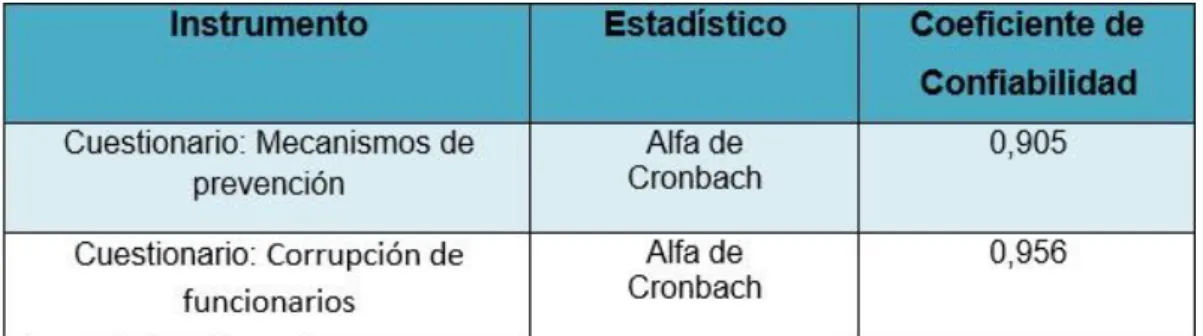 Tabla 6: Validación de instrumento 