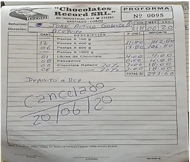 Figura 10 Proforma Record