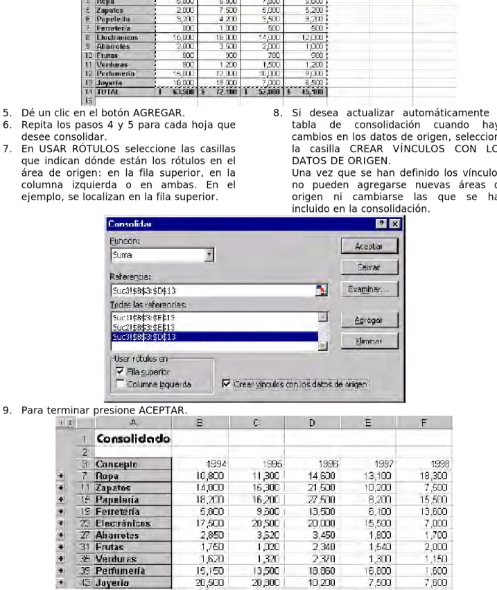 tabla y observar que ésta se encuentra  construida con base en los datos existentes. 