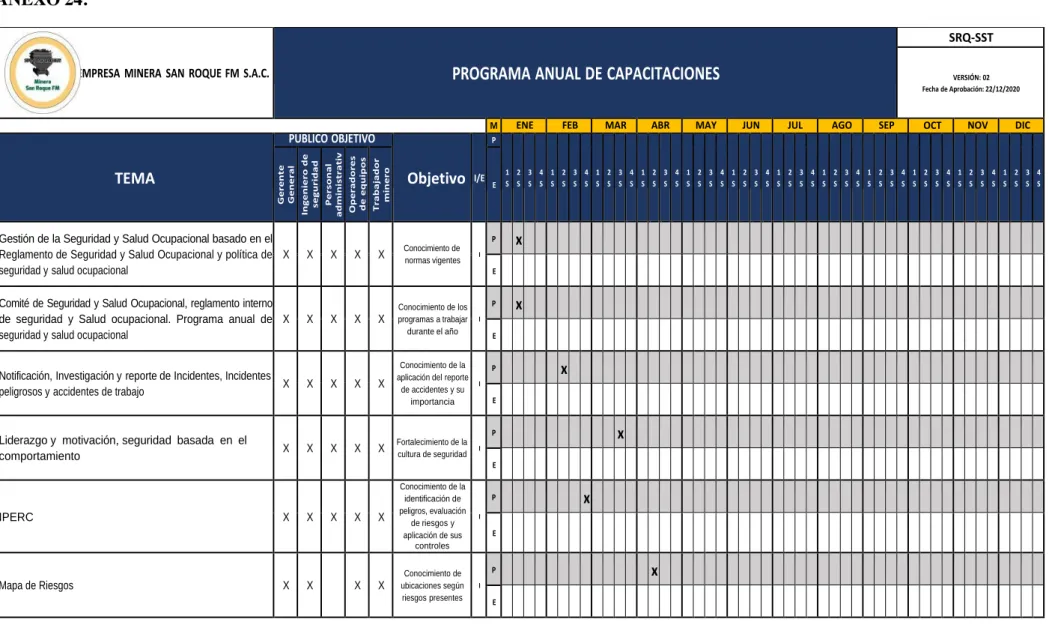 Mapa de Riesgos  X  X  X  X 