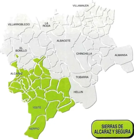 Mapa  de  la zona 