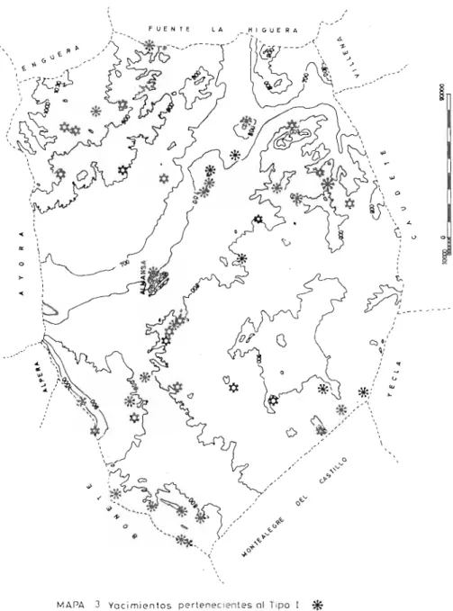 MAPA 3 Yacimientos pertenecientes al Tipo 1 * 