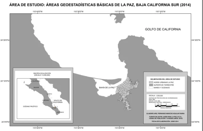 Mapa 1. Delimitación  del área de estudio. 