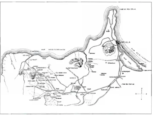 Mapa de la Comandancia de Melilla. 