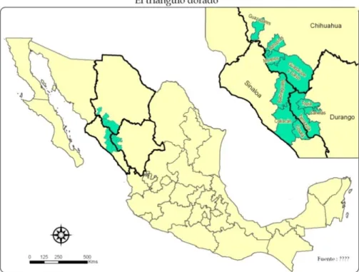 Mapa 3.1 El Triángulo Dorado 