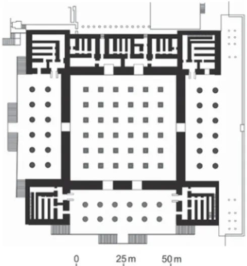 Figura 1. L’Odeion di Pericle ad Atene (VI sec. a.C.)  (disegno dell’autore).