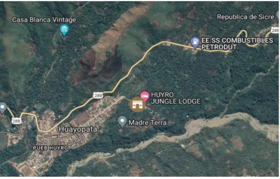 Figura 2 Ubicación del Centro arqueológico de Humanmarka 