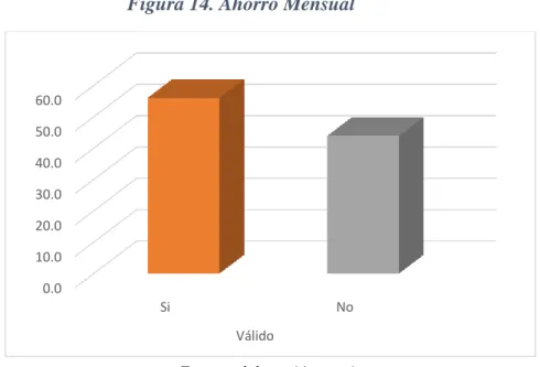 Figura 14. Ahorro Mensual 
