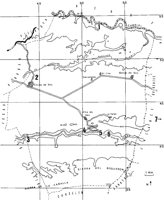 Fig. 3. Mapa de localización de puntos de interés pteridofítico.