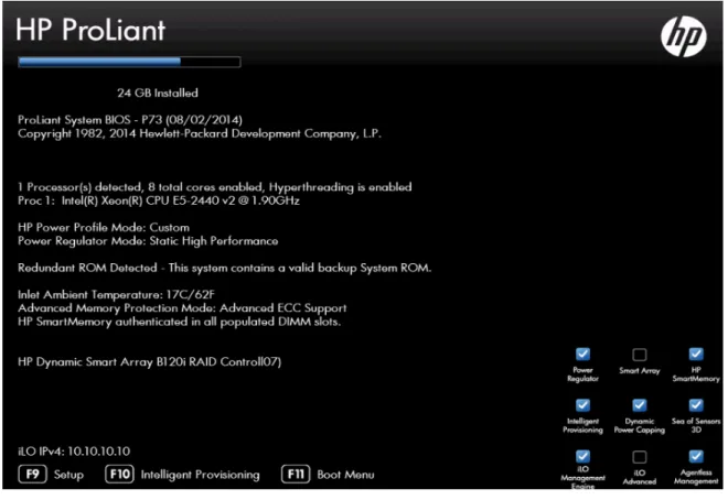 Figura 9.6 Boot de HP DL360p