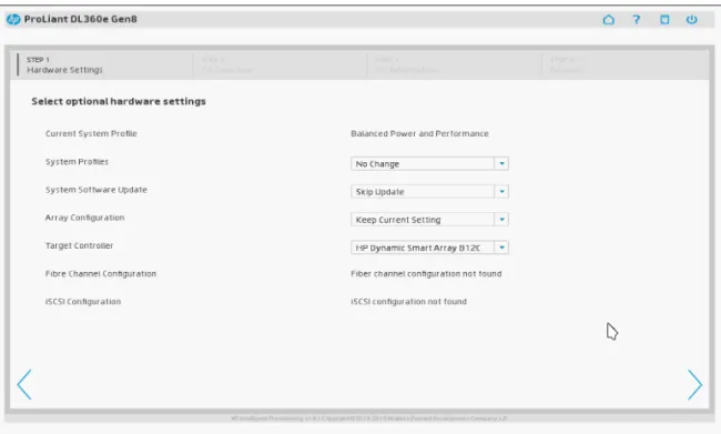 Figura 9.13 Menu de Intelligent Provisioning