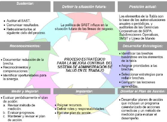 Cuadro 2 Modelo visual del Ciclo de Mejora Continua en el SAST. 
