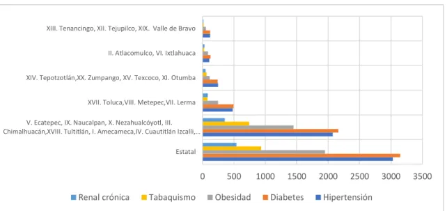 Figura 8. Estado de México: COVID-19 decesos y factores de riesgo, agosto 2020 