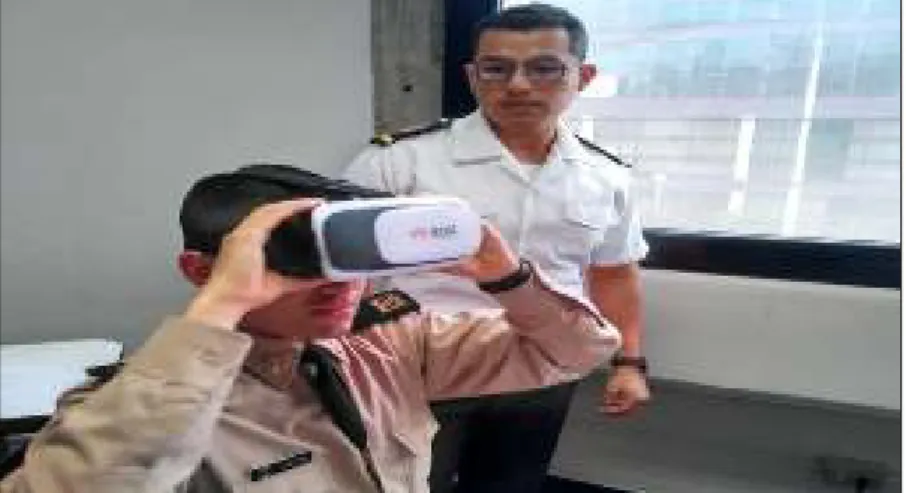 Figura 3. Uso de gafas de realidad virtual como recurso tecnológico de  aprendizaje dentro del programa “VR-SOS”