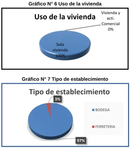 Gráfico N° 6 Uso de la vivienda  