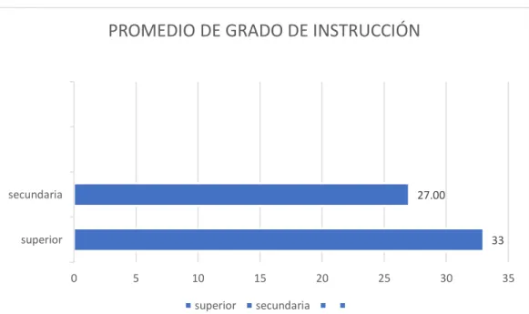 Gráfico 3. correspondiente al grado de instrucción de los pacientes. 