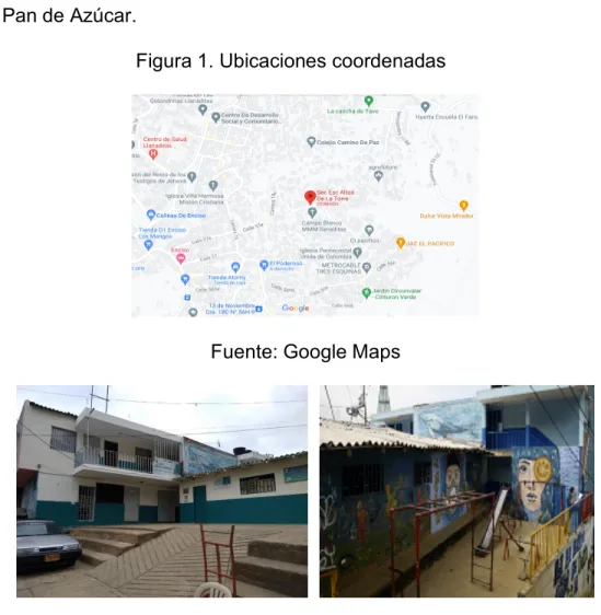 Figura 1. Ubicaciones coordenadas 