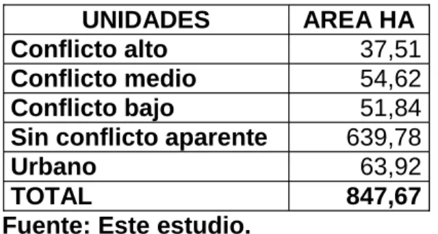 Cuadro 31.  Conflictos Ambientales.