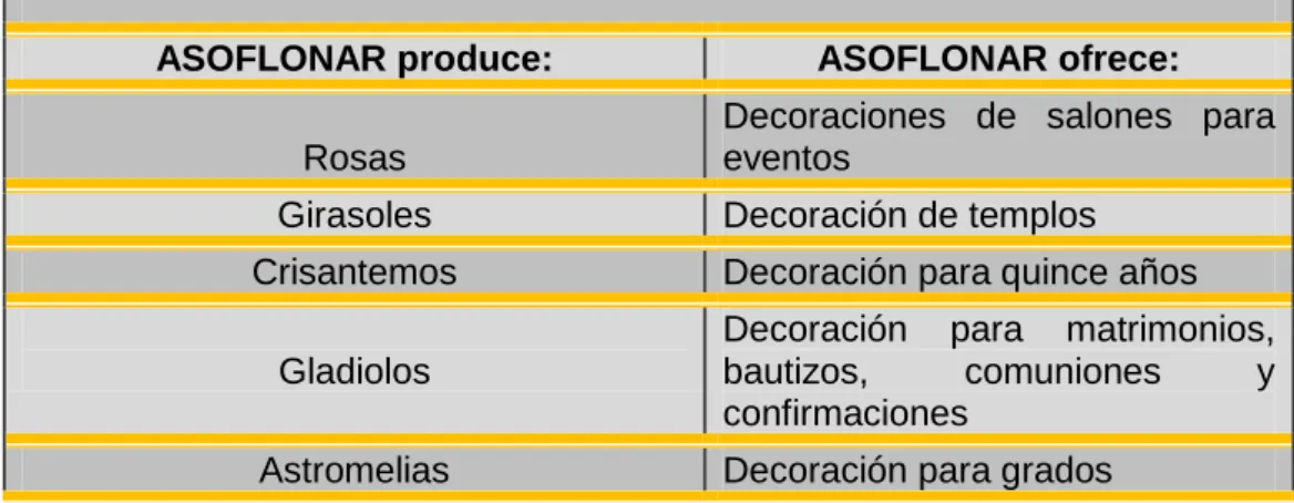 Tabla 4. Portafolio de Productos 