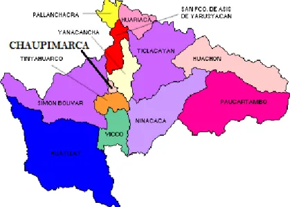Fig. 2:   Ubicación del distrito de Chaupimarca