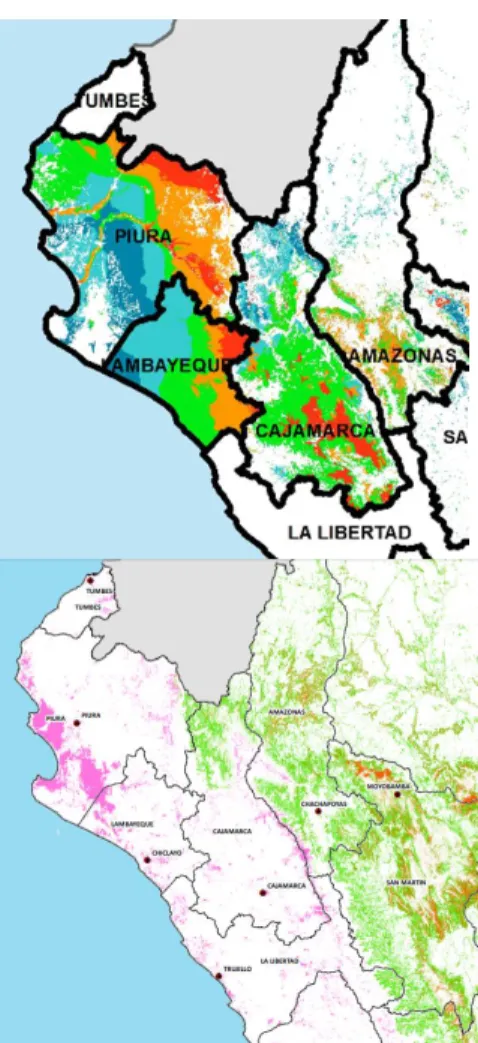 mapa degradación de  bosques)