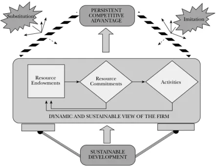 FIGURE 1.3: The dynamic and sustainable view of the firm and the persistence of competitive advantages