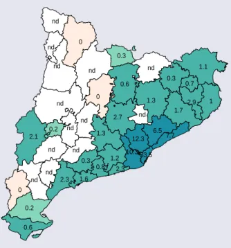 MAPA 9. El treball autònom dependent a Catalunya (TRADE) 