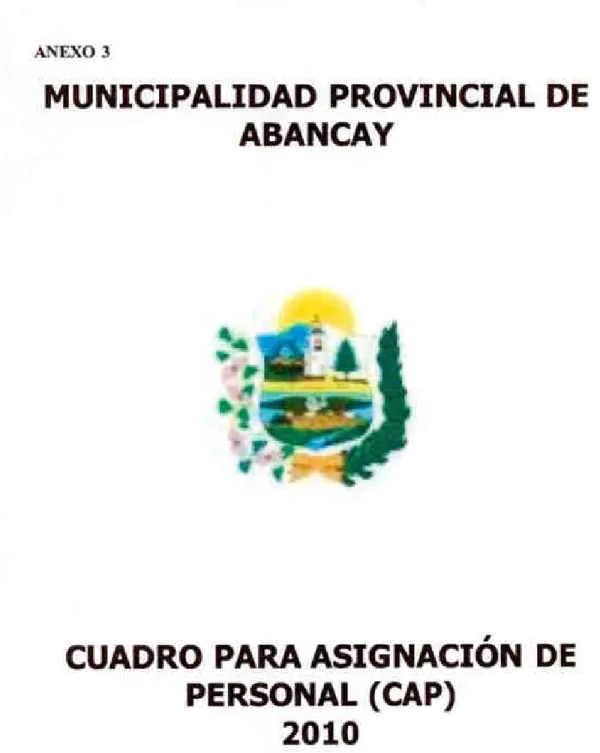 CUADRO PARA ASIGNACI6N DE PERSONAL (CAP)