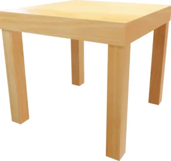 Figure 3. Sample image for the production example of a wooden table. 