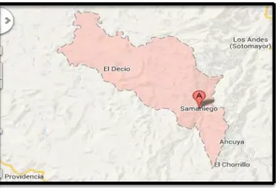 9  Foto satelital, Tomado de https://maps.google.com/maps?q=samaniego+nari%C3%B1o&ie=UTF-