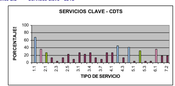 Gráfico 2.2  Servicios Clave - CDTS 