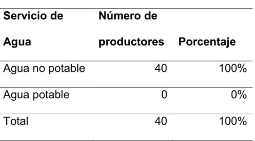 Figura 5.  Servicio de agua potable     Fuente: Base de datos, 2019. 