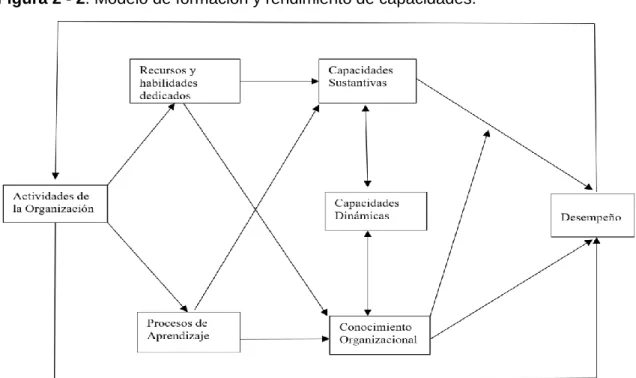 Figura 2 - 2. Modelo de formación y rendimiento de capacidades. 