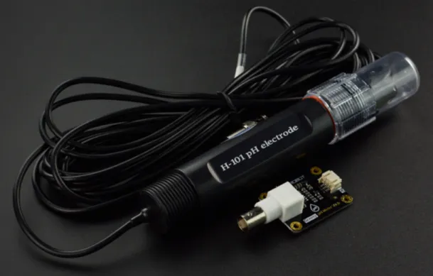 Figura 5.1: Sensor de pH Gravity pro V2 y módulo transmisor DFrobot