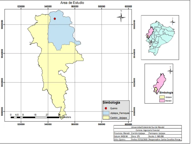 Figura 1. Mapa del Sector Quimís 