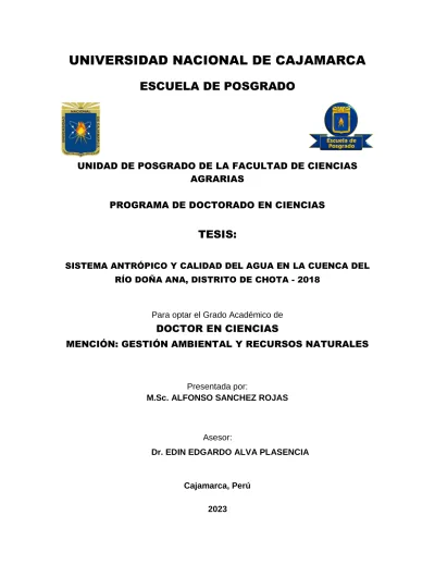 Metodología - Sistema antrópico y calidad del agua en la cuenca del río ...