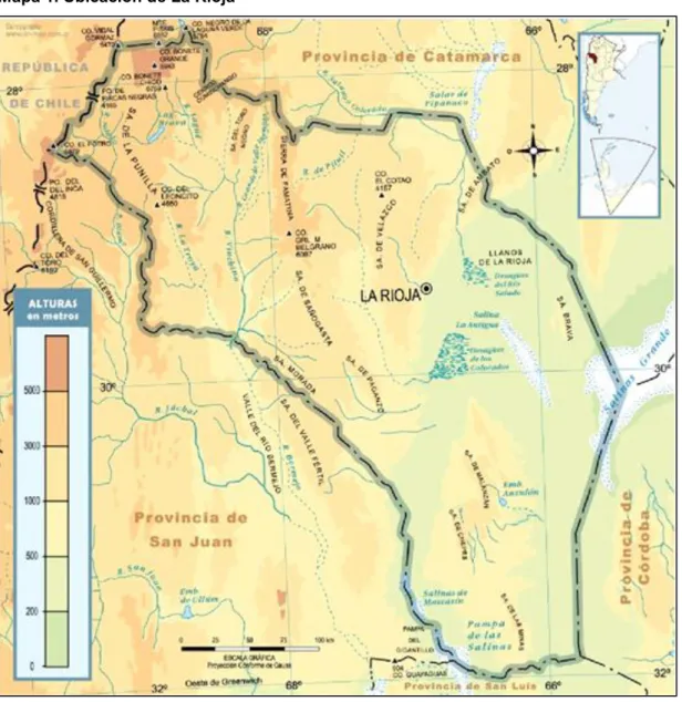 Mapa 1. Ubicación de La Rioja 